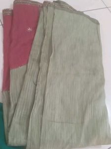 Pista Green Saree