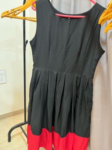 Black & Red Colorblock Dress