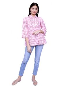 Short Pink Colour Kurti