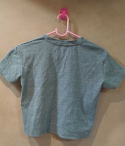 Grey Cropped Top
