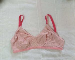 Soft Peach Cotton Bralette with Adjustable Straps