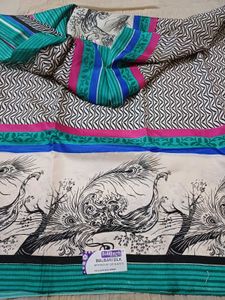 💥🆕️ Beautiful Malbari Silk Printed Saree