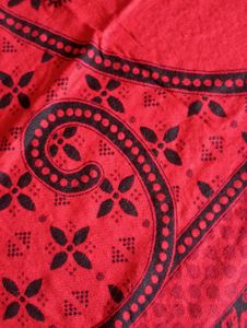 Red &amp; Black Embroidered Woolen stall
