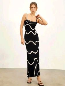 Unique Black Wave Dress