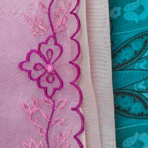 Dual Shade Embroidery Saree