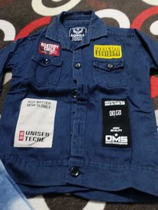 baby boy Denim Shirt &amp; Jeans Set