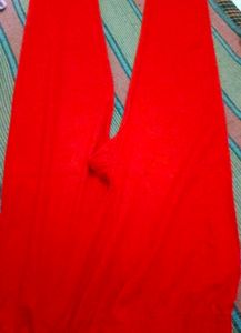 Red Women's Woolen Leggings