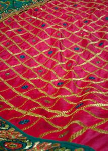 Embroidered Elephant Work Saree