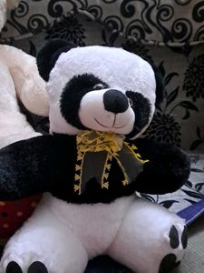 Large Panda Plushie with Ribbon