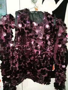 Sequin Top with Pearl Belt