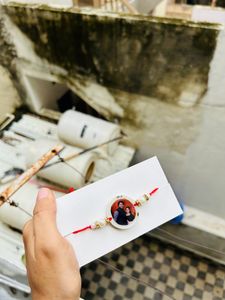 Resin photo rakhi