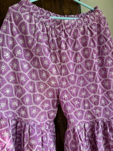 Purple Embroidered Kurta Set