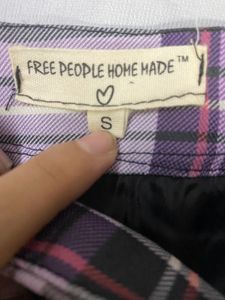 Purple Mini Checkered Skirt