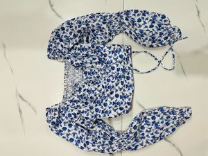 Floral Blue Top