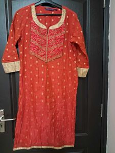 Trisha By Pantaloons: Festive Silk Kurta