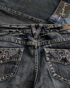 FASCINO VINTAGE EMBROIDERY BOOTCUT JEANS