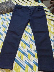 Dark Blue Denim Jeans With Top