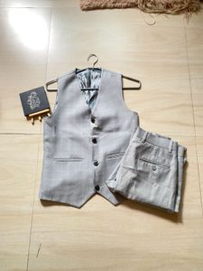 *Brand New Wedding Gray Vest & Pants Set