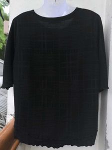 Black Checked Top