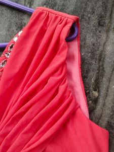 Sleeveless Coral Pink Formal Dress