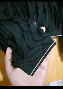 Fuzzy Black Long Sleeve Top