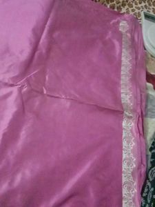 Pure Pink Silk Saree For Making Suit