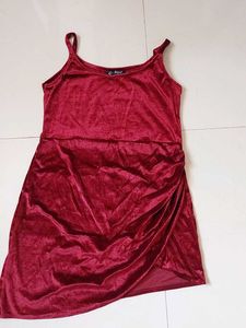 Red Velvet Mini Dress