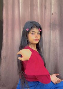 Red Flared Sleeve Top