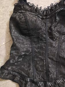 Black gothic Lolita Lace Corset Top