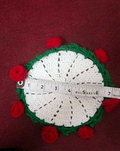 Handmade 2In 1 Coaster Cum Rose 🌹Bouquet