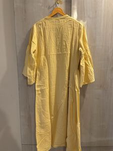 Biba Yellow Embroidered Kurti