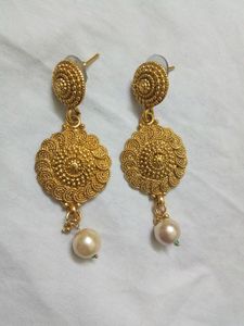 Matte Golden Finish 3 Combo Earrings Collections