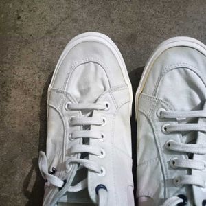 US Polo Assn. White Canvas Sneakers
