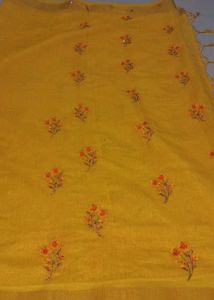 Ethnic mustard saree