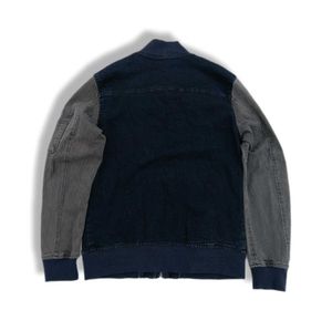Two-Tone Denim Bomber Jacket