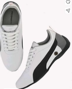 Stylish White &amp; Black Sneakers