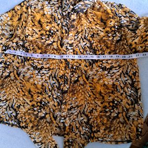 Imported Tiger Printed Top With Full Open Button
