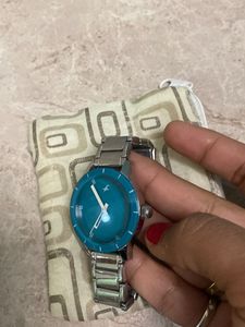 Fastrack Watch Aquablue Silver Colour of Hype 100%