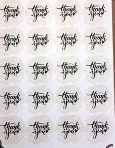 20 Thank you Stickers Non Sticky
