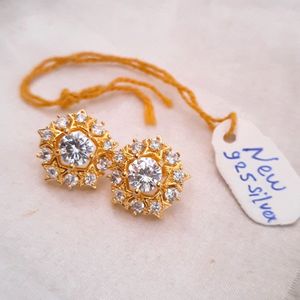 925 Silver Cz Stone Studs , No Coins , No Swap