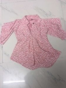 Girls  Pink Colour Top