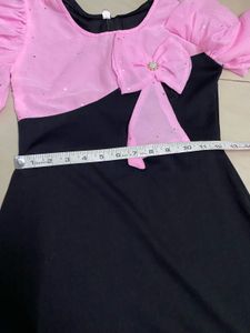 Black Pink Partywear Dress (8-9)