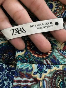ZARA Paisley Print Flared Pants