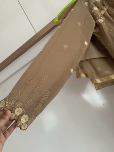 Festive/wedding Wear 3 Piece Floor Length Gown