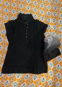 Combo Tshirt With Scarf And Suit Set