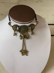 Oxidised Golden Choker Necklace 🤎