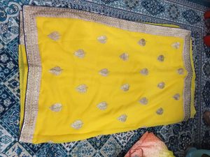 Yellow Embroidered Dupatta