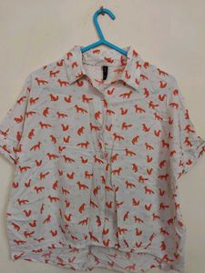 Fox Print Casual Shirt from brand- Rio (Size-XS)