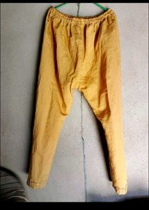 golden color kurti set