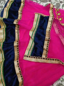 Embroidered Velvet Blouse